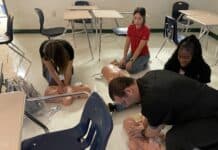 CPR training for Kennedale High School Students