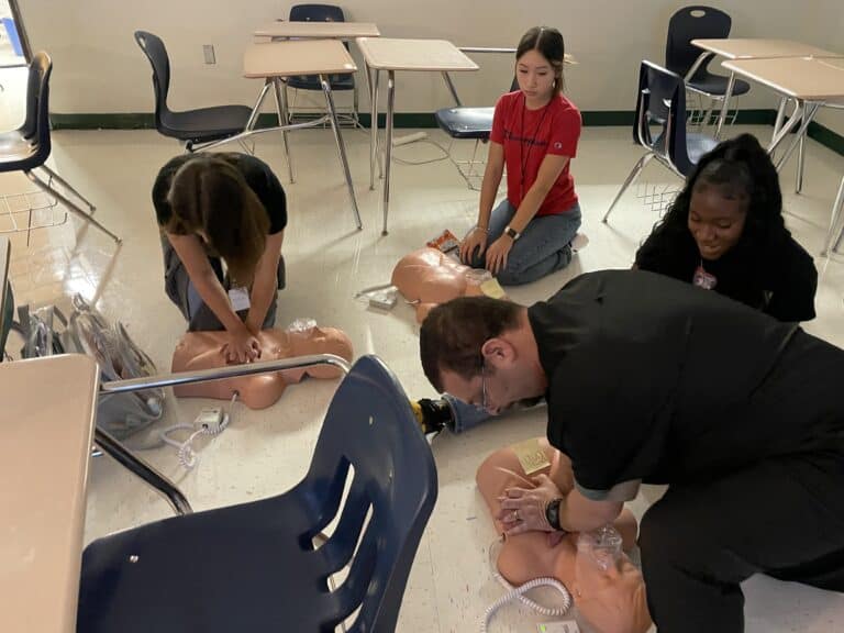 CPR training for Kennedale High School Students