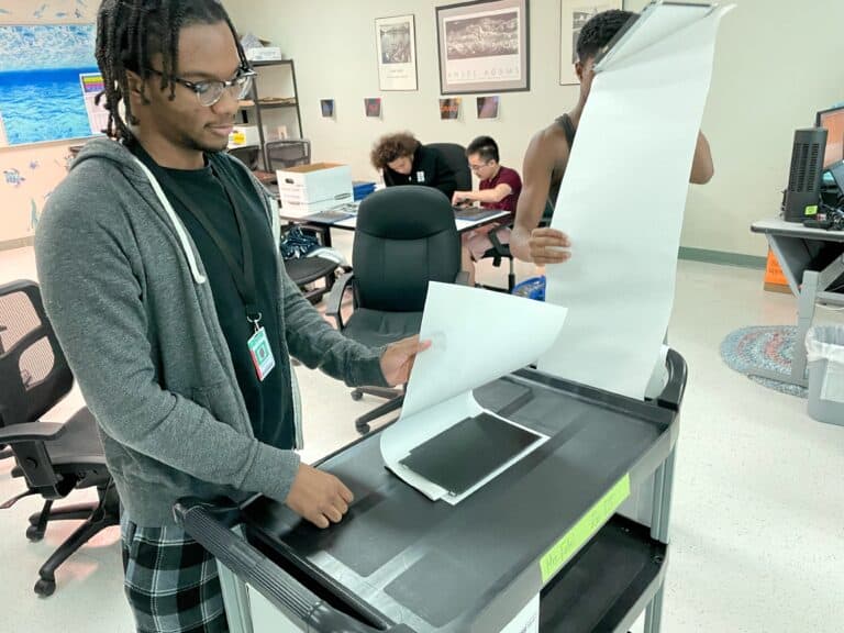 KHS Students Take Lead in Coordinating Distribution, Maintenance of District’s Chromebooks