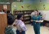 KHS Students in the CTE Health Sciences Program Help Elementary Students with Screenings