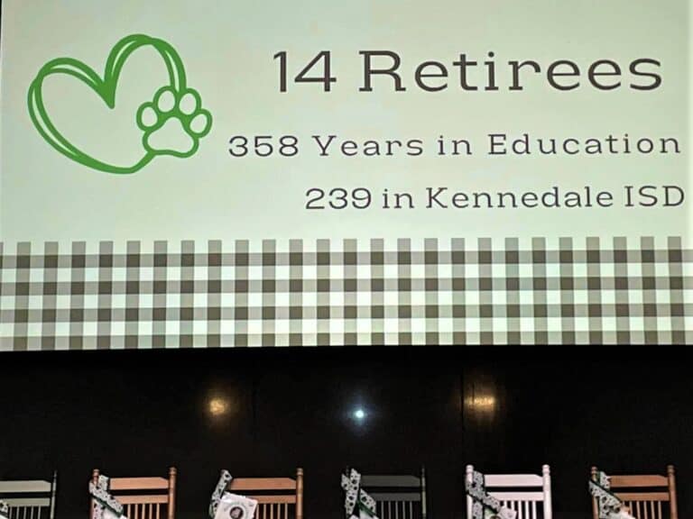 School District honors longevity and staff performances while giving the chair to its retirees … as in rocking.