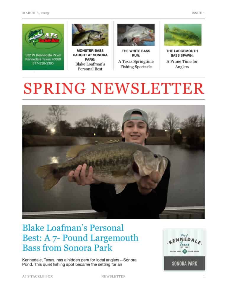 AJ’s Tacklebox Newsletter March 2025